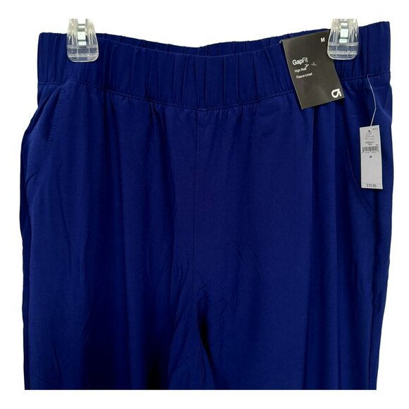 Gap Fit Womens Snap-Hem Fleece-Lined Blue Sweatpants Sz M Soft Comfortable NEW - Picture 9 of 10